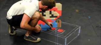 3D+mario+chalk+art+time+lapse