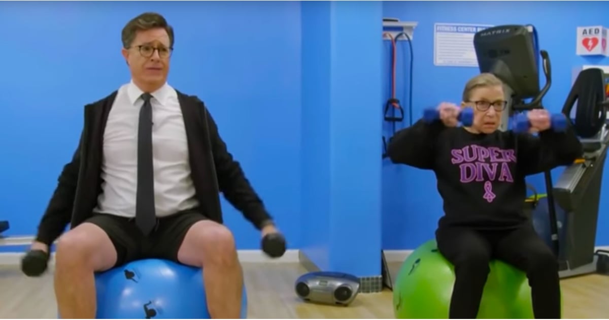 Stephen+Colbert+working+out+with+Ruth+Bader+Ginsburg