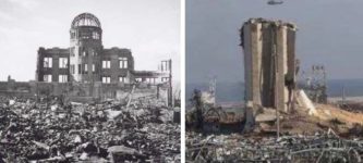 Left%3A+the+only+standing+building+after+the+bomb+in+Hiroshima.+Right%3A+the+only+standing+building+after+the+Beirut+explosion.+Both+were+made+by+Czechs.