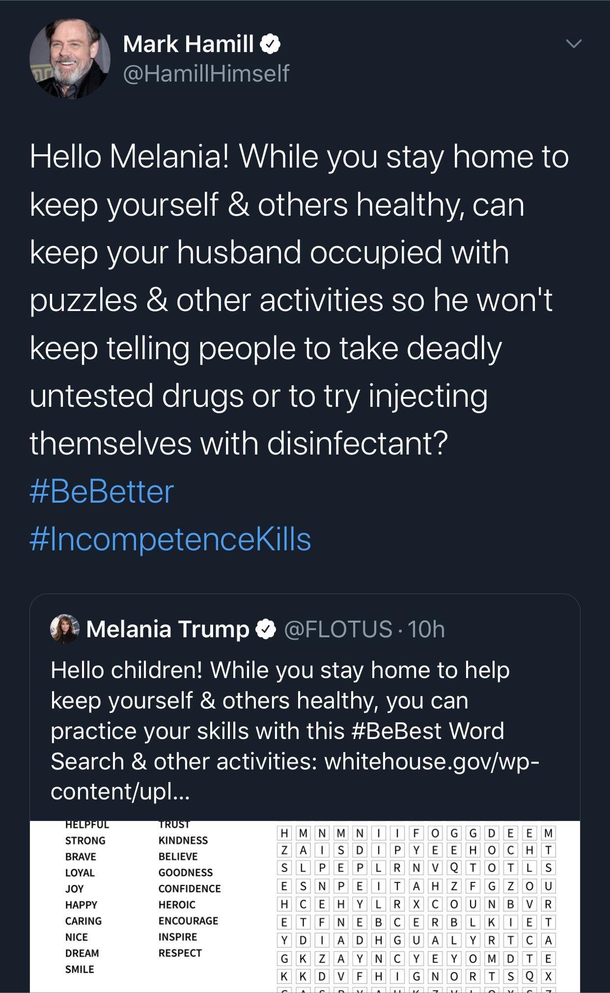 Mark+Hamill+burned+the+FLOTUS