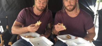 Chris+Hemsworth+and+his+stunt+double+eating.