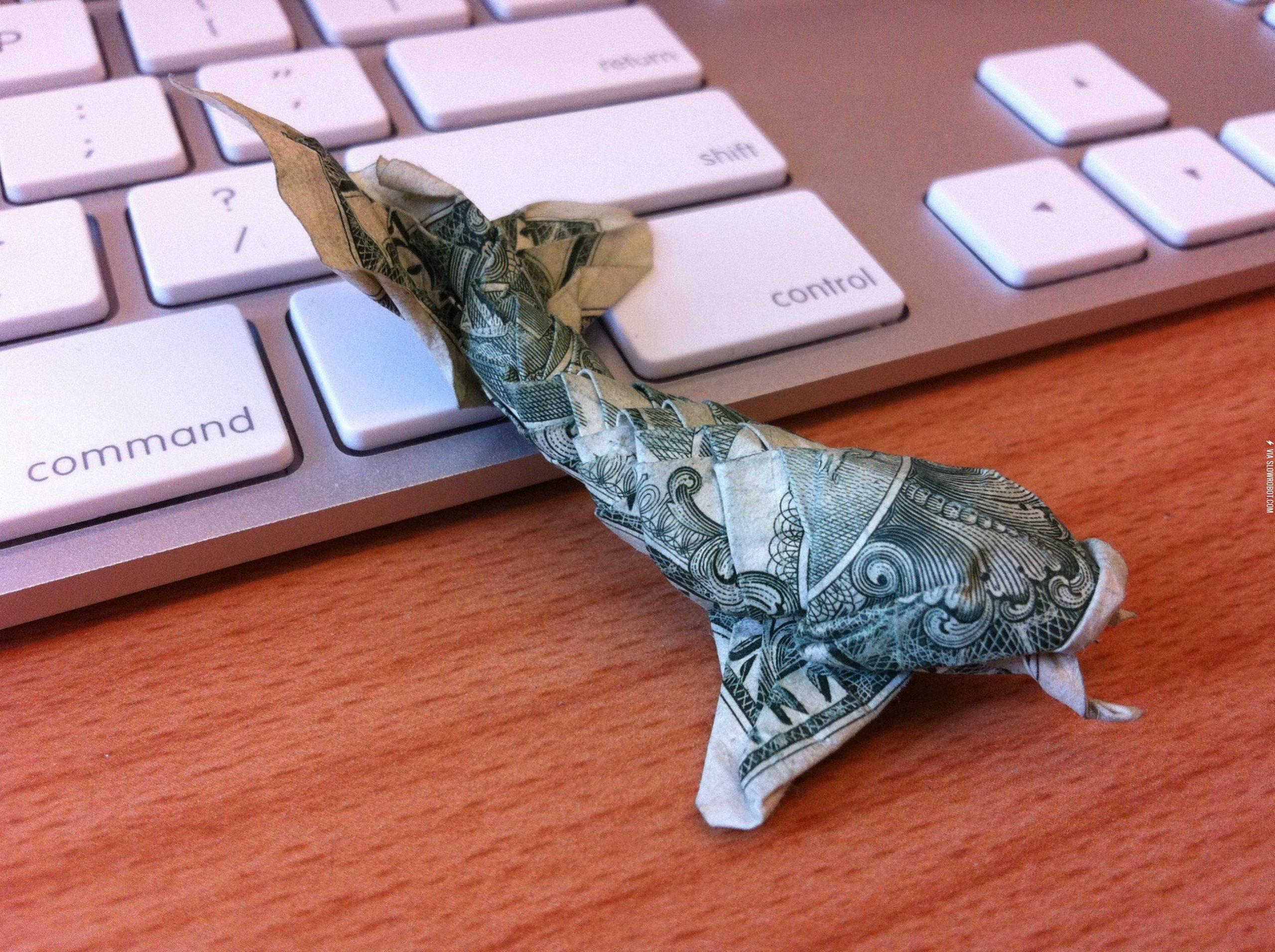 One+dollar+origami.