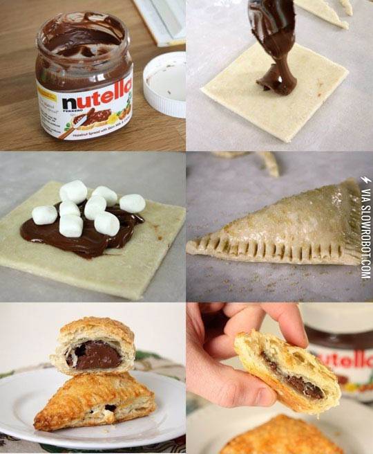 Nutella-marshmallow+turnovers.