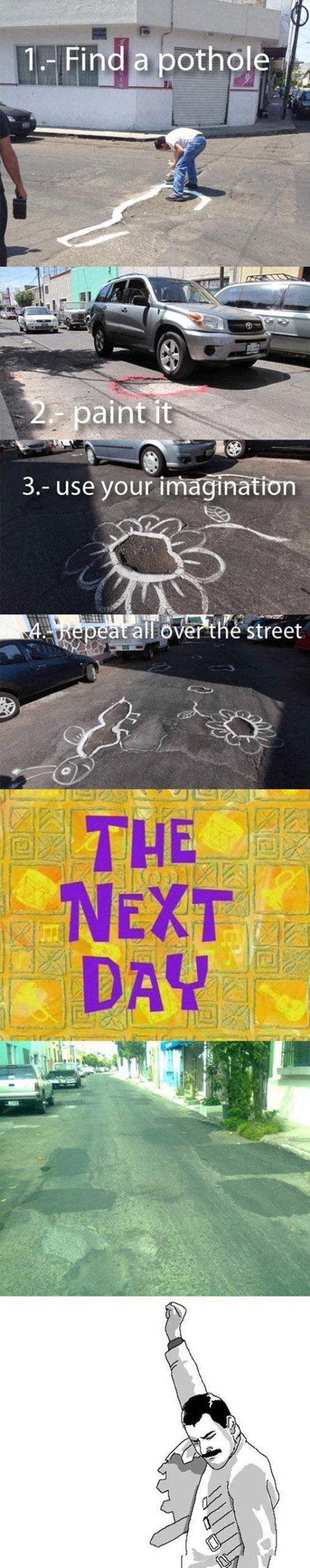 Fixing+pot+holes+with+art%21