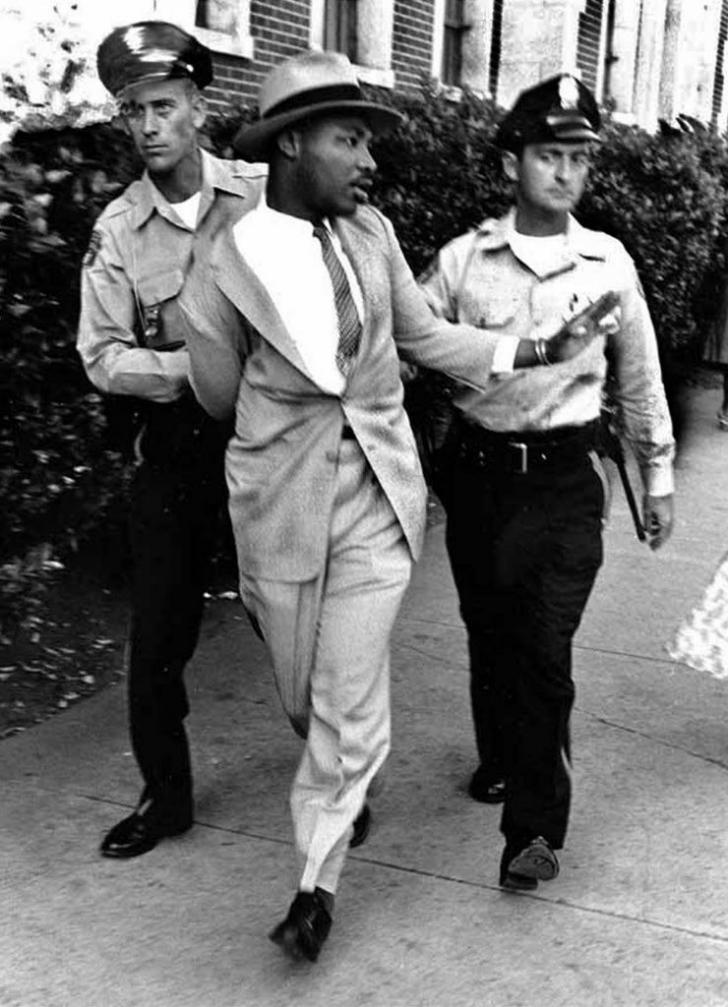 Martin+Luther+King+being+arrested+for+demanding+service+at+a+white-only+restaurant+in+St.+Augustine%2C+Florida%2C+1964