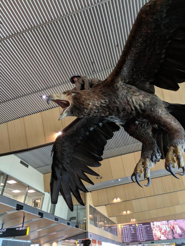 Gandalf+on+the+ceiling+of+a+New+Zealand+airport