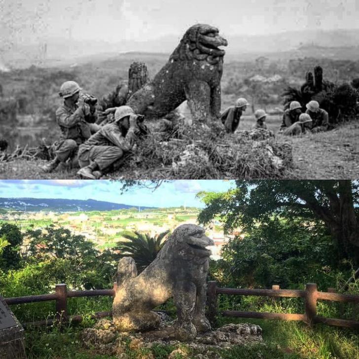 Tomori+Lion+in+Okinawa+%28ww2+vs+today%29