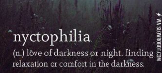 nyctophilia.