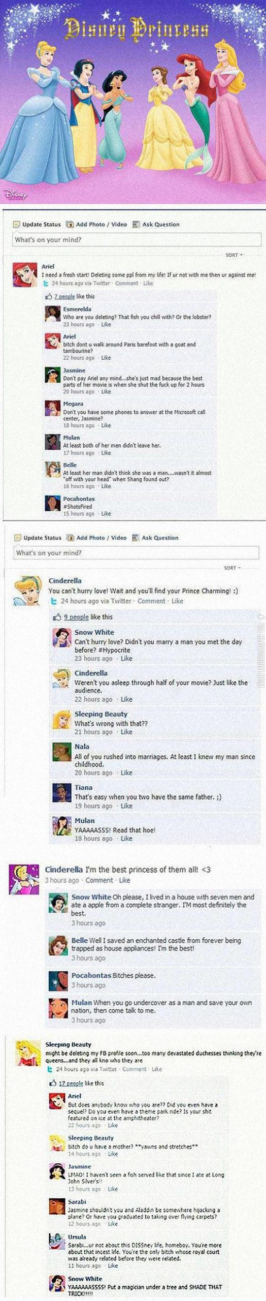 If+Disney+Princesses+Had+A+Facebook+Account