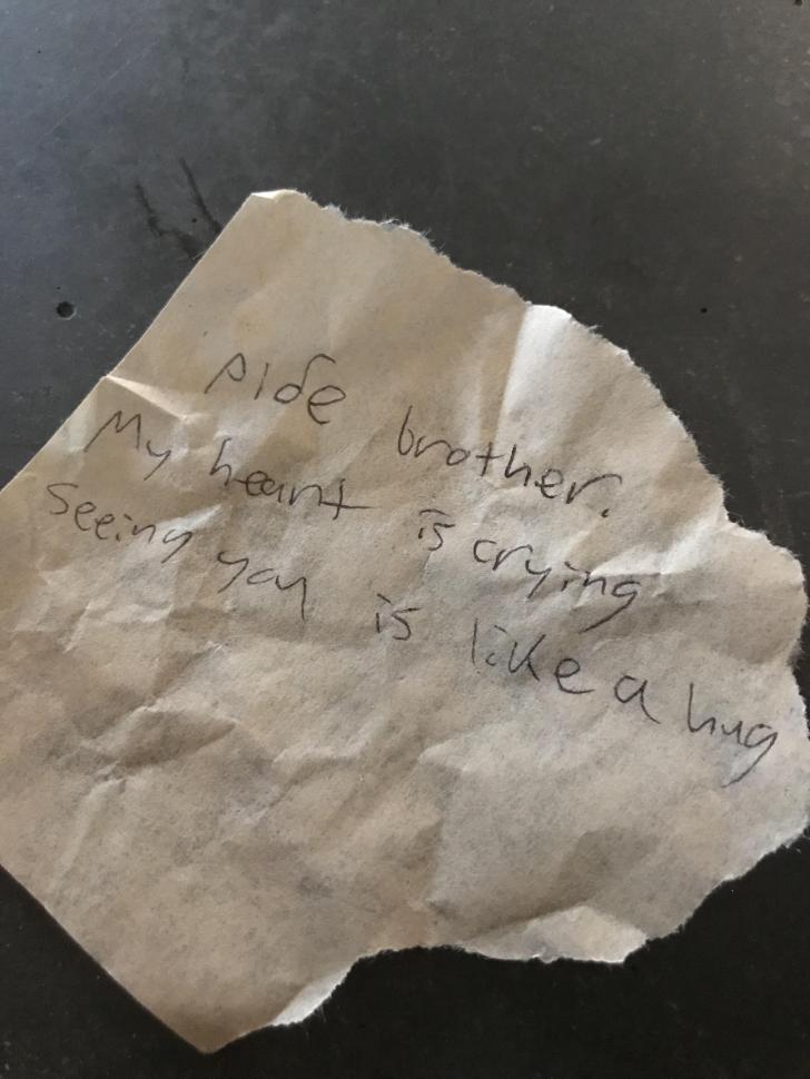 A+fellow+Jew+handed+this+to+me+while+I+was+at+a+coffee+shop+this+morning.+I+decided+to+wear+a+kippa+%28yarmulke%29+today+to+be+as+loudly+and+proudly+jewish+as+possible.