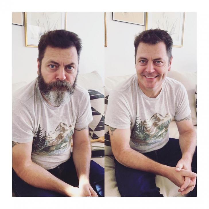 Nick+Offerman+With+and+Without+a+Full+Beard
