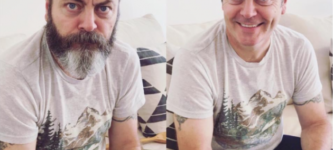 Nick+Offerman+With+and+Without+a+Full+Beard.+Gross.