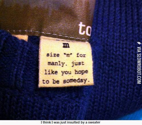 Insulted+by+a+sweater.