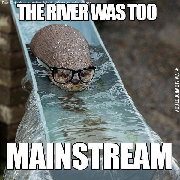 Hipster+otter.