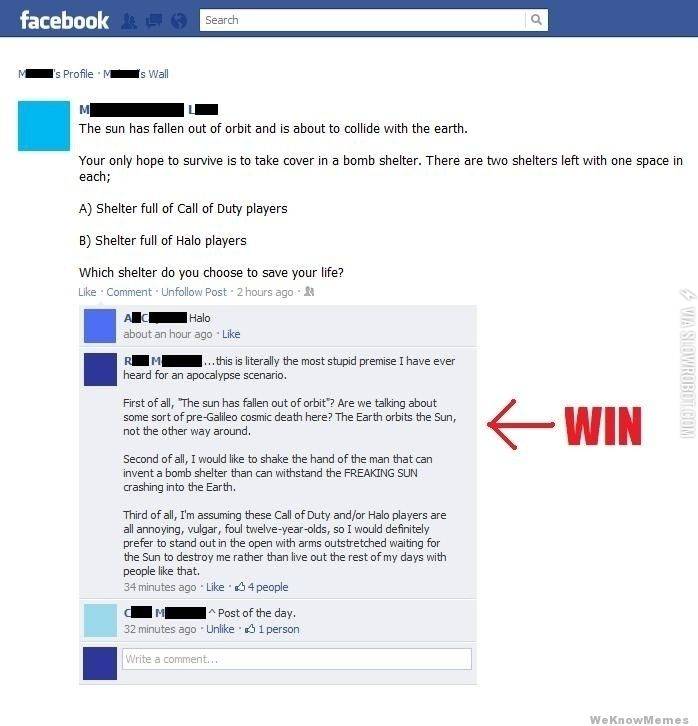 The+sun+has+fallen+out+of+orbit+and+is+about+to+collide+with+the+earth.