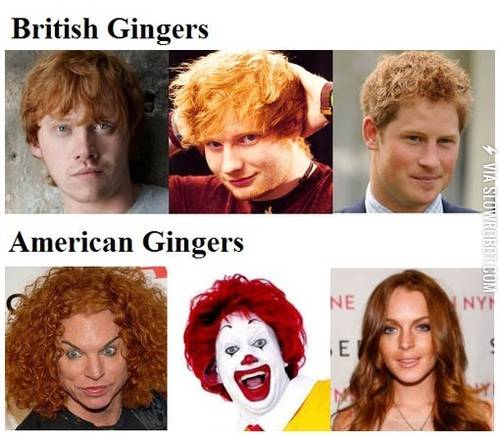 British+gingers+vs.+American+Gingers.
