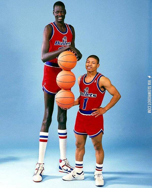 Tallest+player+to+ever+play+in+the+NBA+with+the+shortest