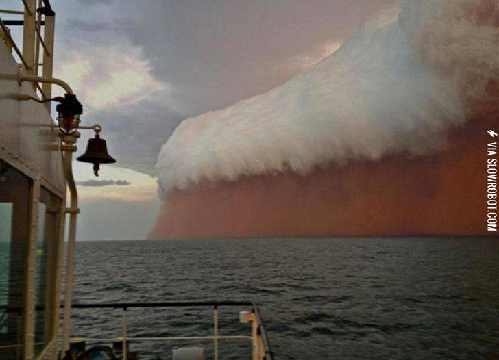 A+red+tsunami+of+sand+off+the+coast+of+Australia