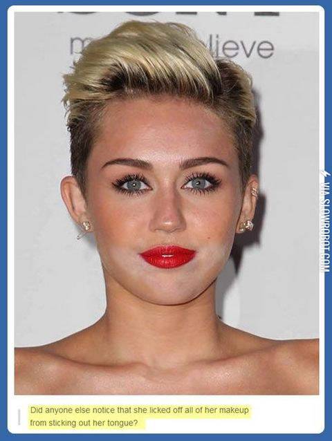 Miley+licked+off+her+makeup.