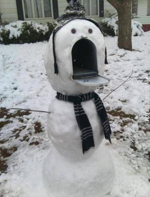 Snowman+mailbox.