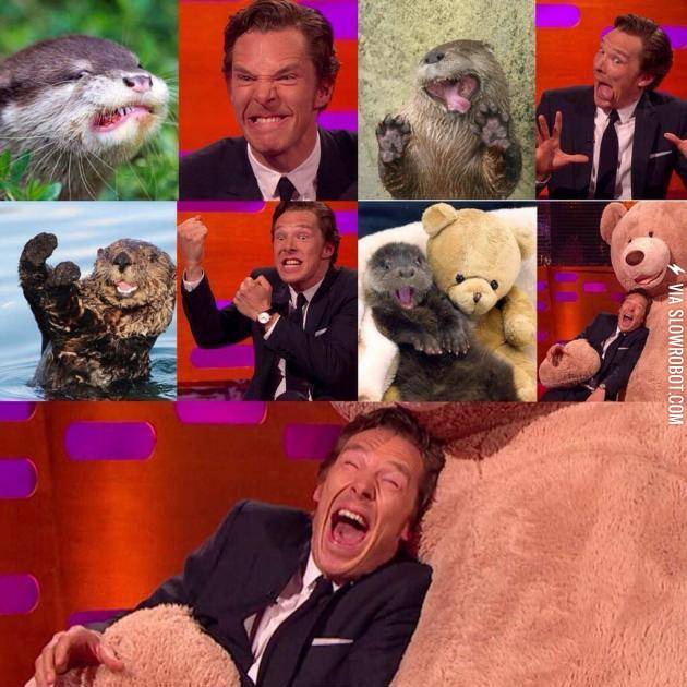 Benedict+Cumberbatch+posing+like+otters.
