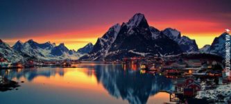 Sunset+in+Reine%2C+Norway