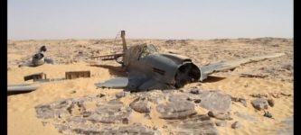 A+WWII+plane+crash+preserved+by+the+dry+desert+air