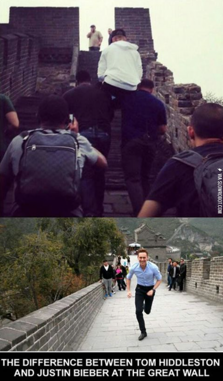 Justin+Bieber+vs.+Tom+Hiddleston+on+the+Great+Wall+of+China.