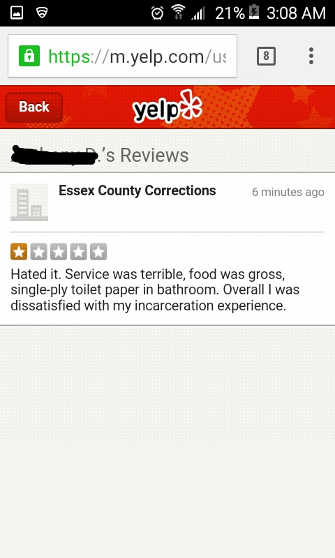 Unsatisfied+prison+experience