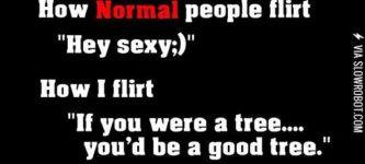 How+normal+people+flirt+vs.+How+I+flirt.