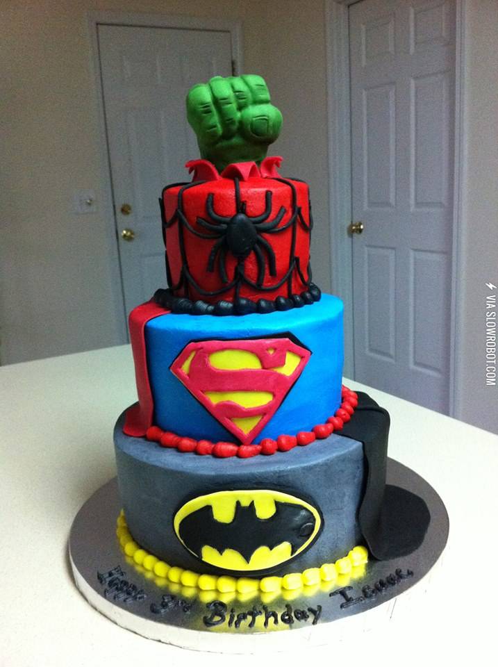 Awesome+superhero+cake.