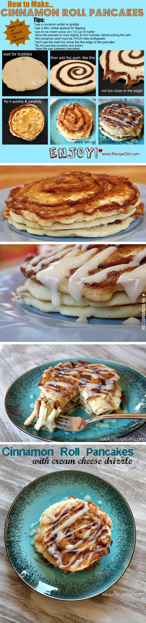 How+to+make+cinnamon+roll+pancakes.