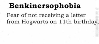 Benkinersophobia.