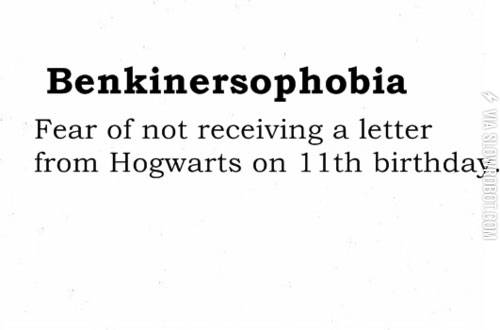 Benkinersophobia.