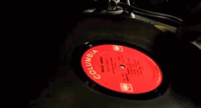 Peeling+wood+glue+off+a+record.