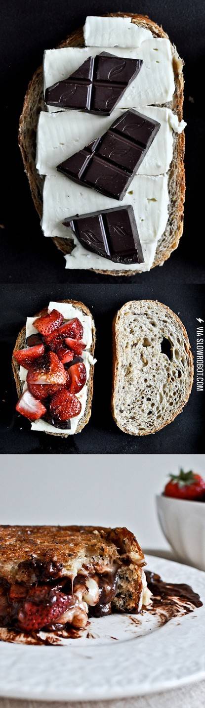 Brie%2C+strawberry+and+dark+chocolate+grilled+cheese.
