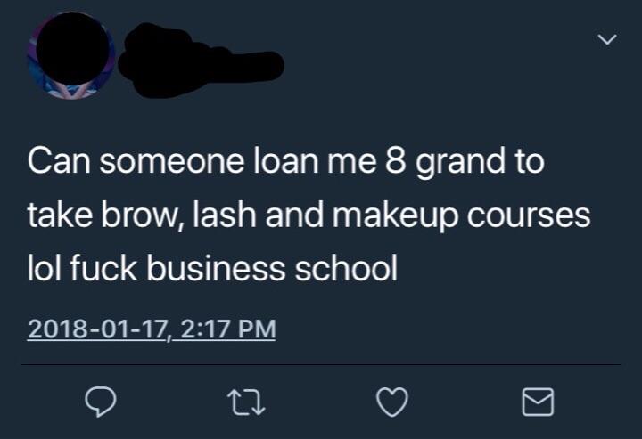 She+literally+got+money+through+crowdfunding+to+go+to+business+school.