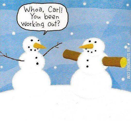 A+muscular+snowman.