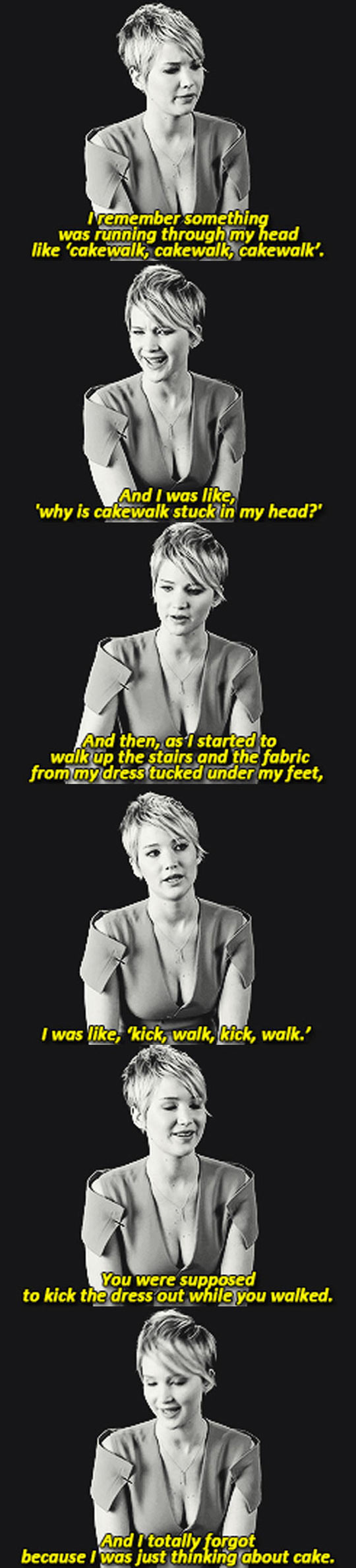 Jennifer+Lawrence+Talks+About+Her+Famous+Fall+At+The+Oscars