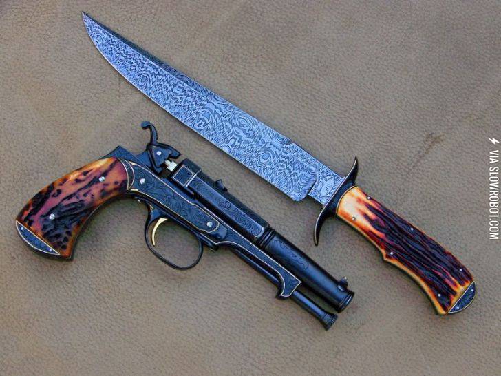 Beautiful+5%26quot%3B+.45+Caliber+Muzzle+Loader+and+Bowie+Knife