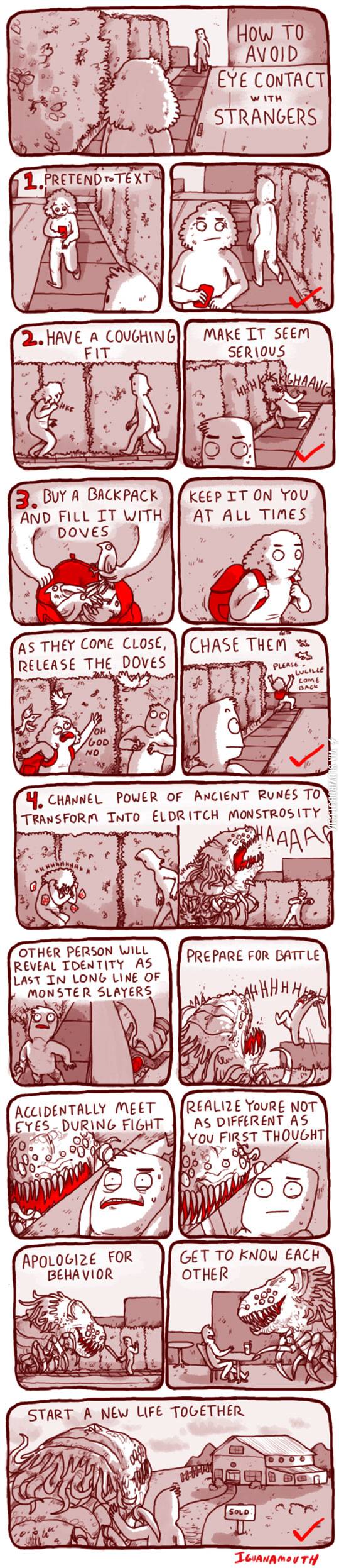 How+to+avoid+eye+contact+with+strangers.