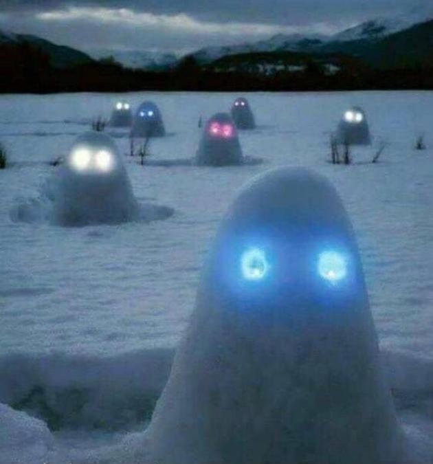 Make+snow+lumps.+Insert+glow+stick+eyes.+Freak+out+neighbors.