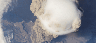 Astronauts+view+of+an+erupting+volcano.