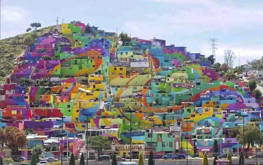 Entire+neighborhood+used+to+make+a+mural+in+Mexico