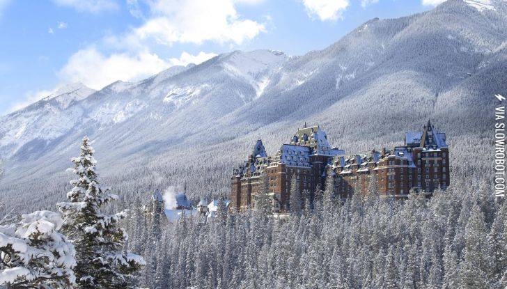 The+125+year+old+Banff+Springs+Hotel+in+Canada.