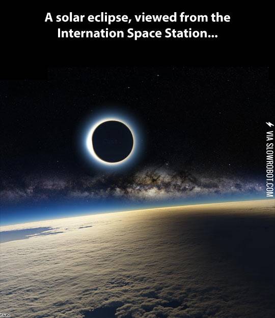 A+solar+eclipse+as+seen+from+the+international+space+station.