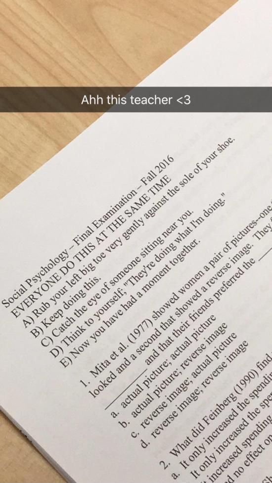 Girlfriend%26%238217%3Bs+professor+started+off+his+exam+right.