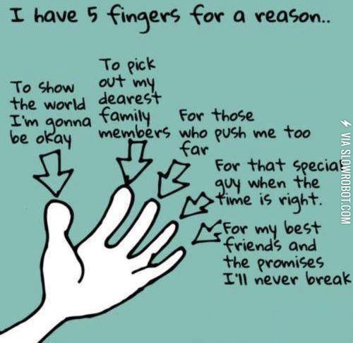 I+have+5+fingers+for+a+reason.