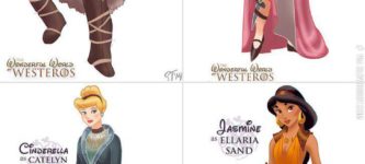 Disney+princesses+as+the+women+of+Game+of+Thrones.