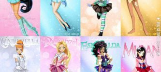 Sailor+Moon+and+Disney+princess+mash-up.